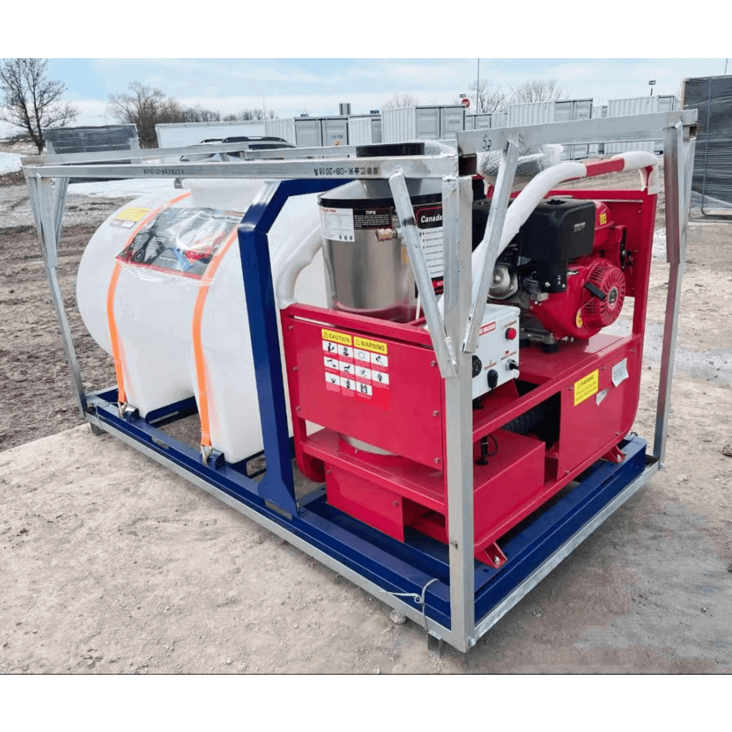 4000 PSI Commercial Hot Water Pressure Washer with Water Tank